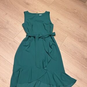 Elegant Teal Sleeveless Dress